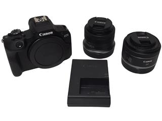 CANON EOS R100 4K VIDEO 24.2MP MIRRORLESS CAMERA W/RF-S18-45MM + RF 50MM LENS